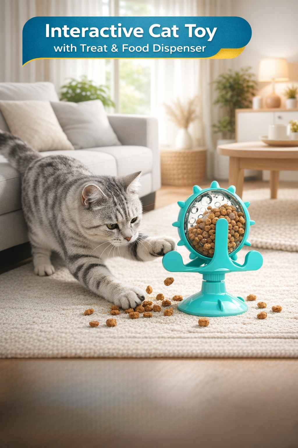 Interactive Cat Toy with Treat Dispenser