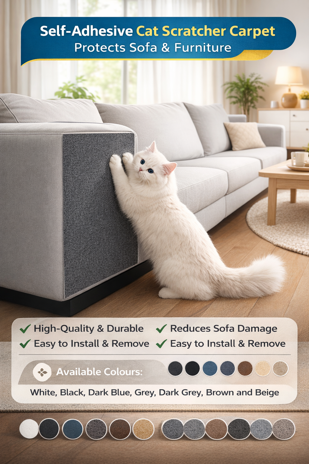 Self-Adhesive Cat Scratcher Protector