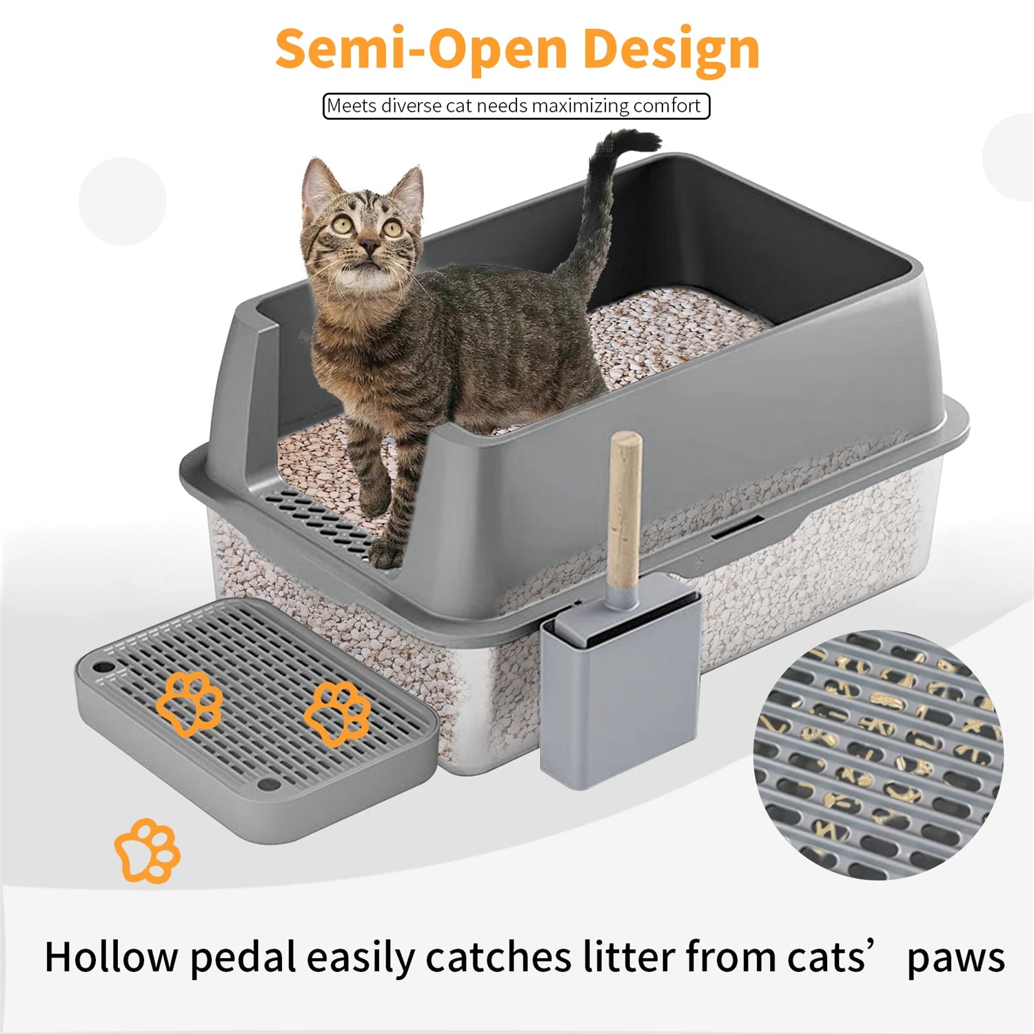 Stainless Steel Dual Entry Litter Box