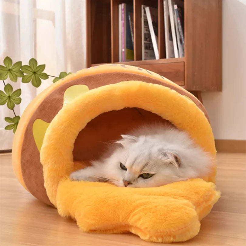 Honey Pot Enclosed Cat Bed