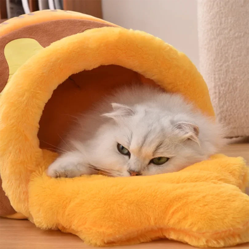 Honey Pot Enclosed Cat Bed