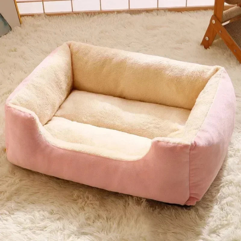Soft Plush Cat Bed with Sides