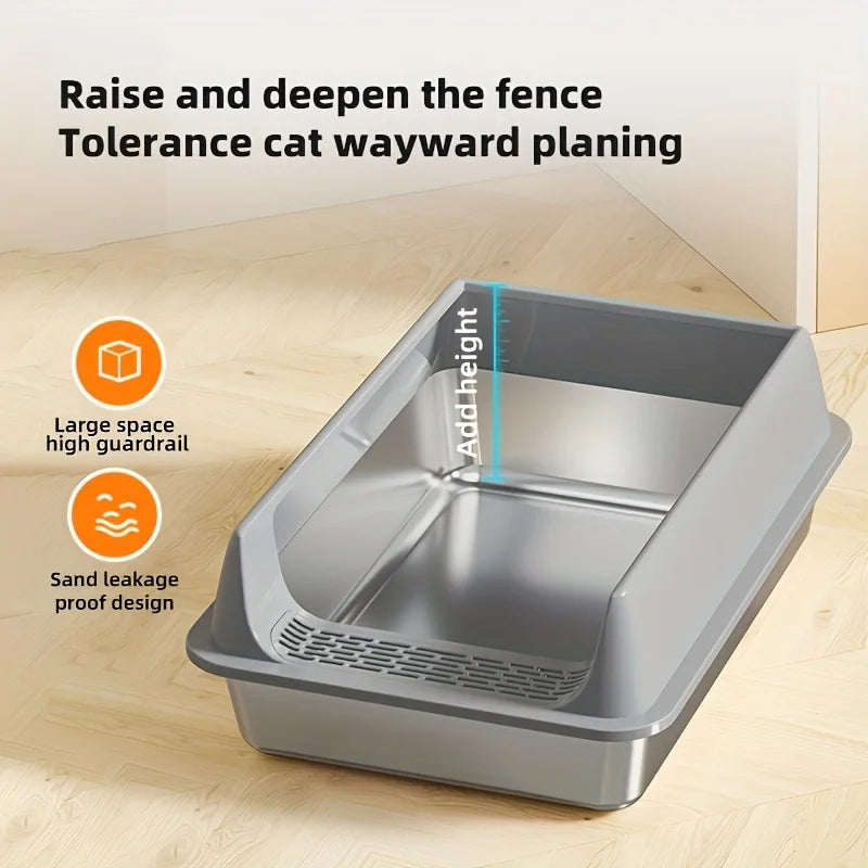 Large Stainless Steel Litter Box