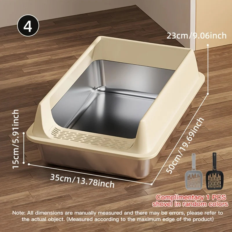 Large Stainless Steel Litter Box