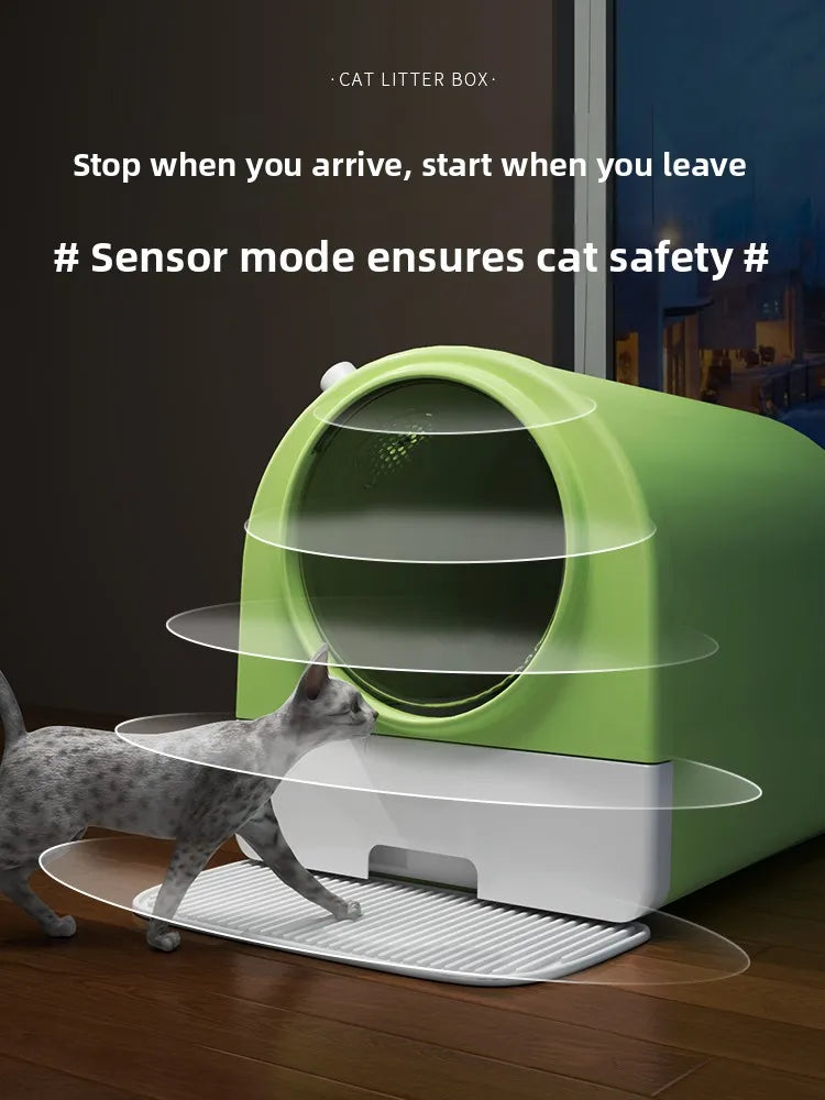 Smart Self-Cleaning Enclosed Litter Box