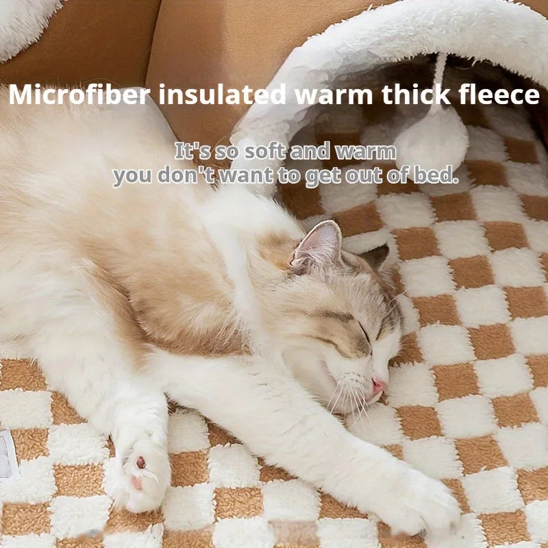 Warm Plush Cat Tunnel Bed