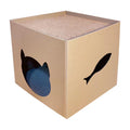 Foldable Cardboard Cat Scratcher House