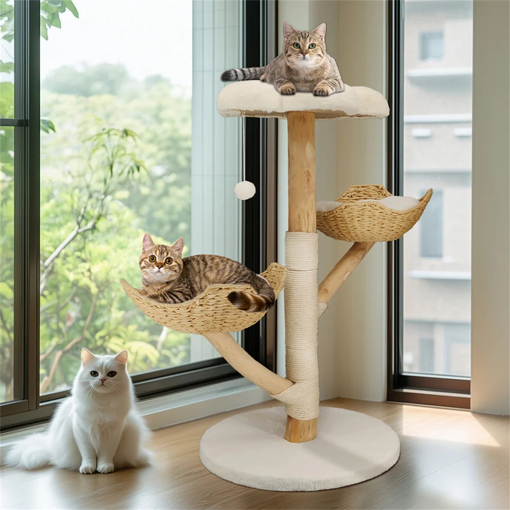 Willow Wood Cat Tree – Multi-Level Climbing Tower