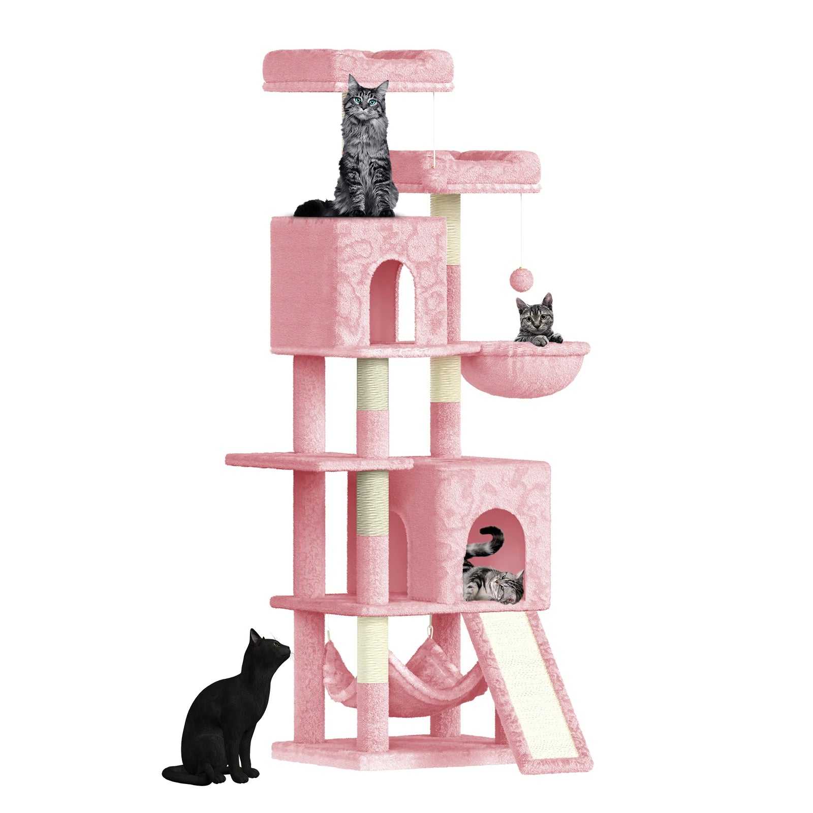 Multi-Level Cat Tree Tower with Scratching Posts