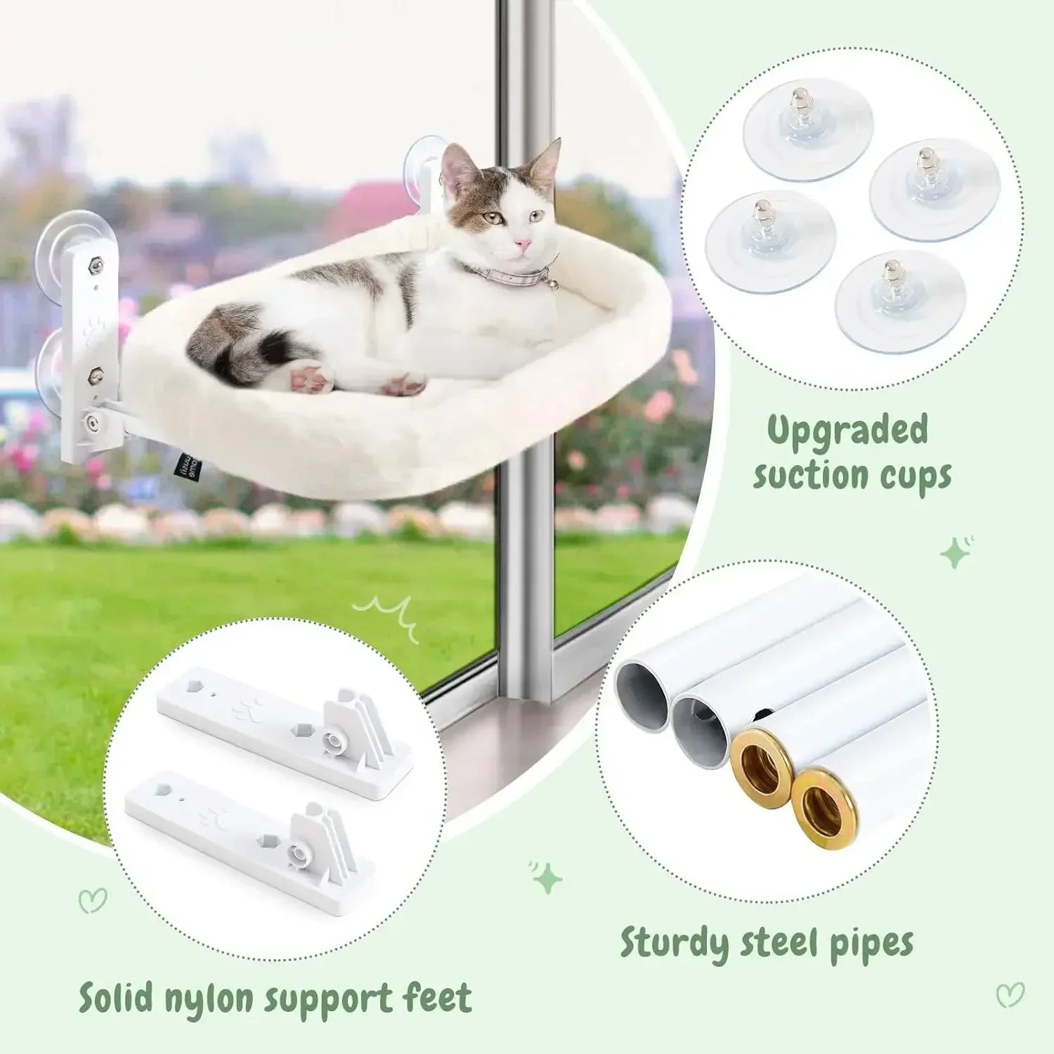 Cat Window Hammock with Suction Cups