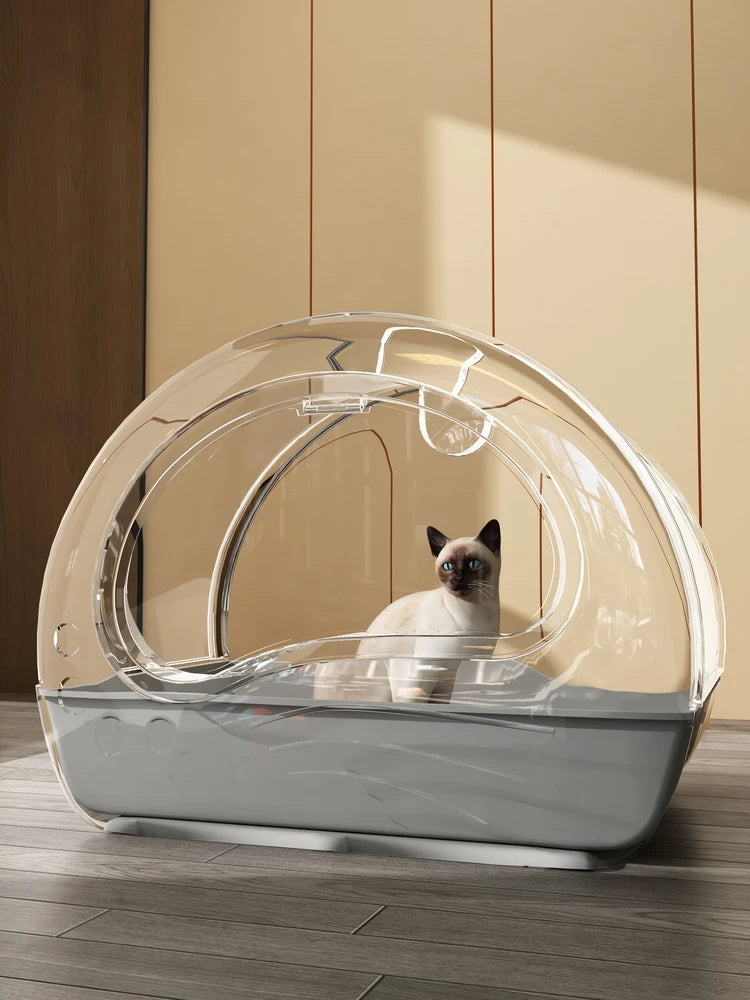 Spacious Fully Enclosed Cat Litter Box