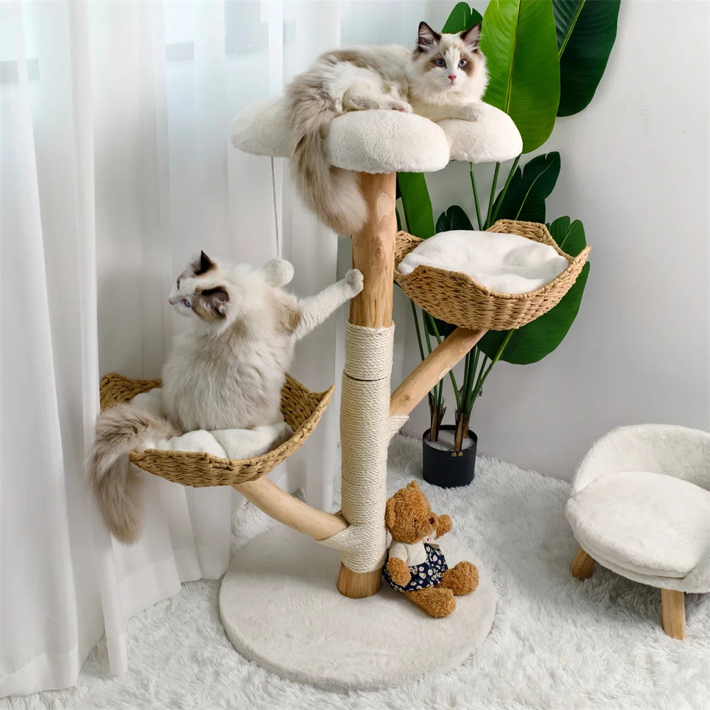 Willow Wood Cat Tree – Multi-Level Climbing Tower