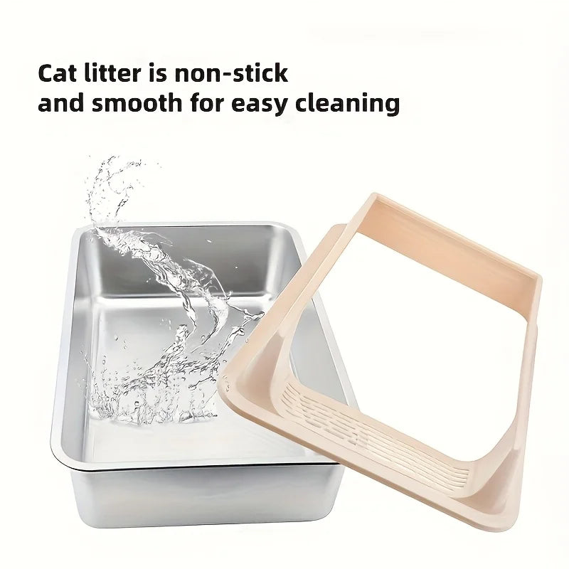 Large Stainless Steel Litter Box
