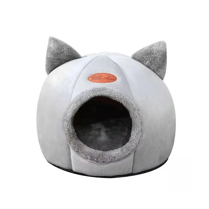 Cat Head-Shaped Warm Sleeping Cave