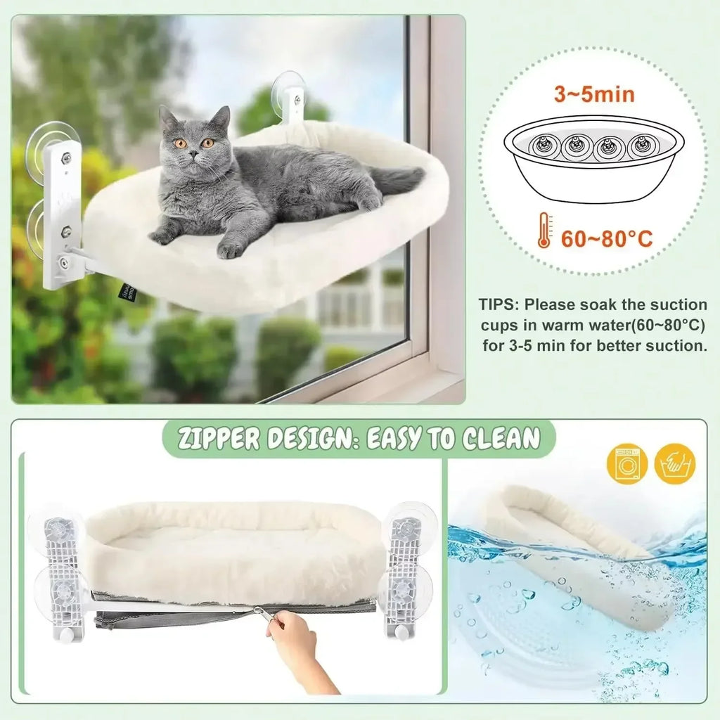 Cat Window Hammock with Suction Cups