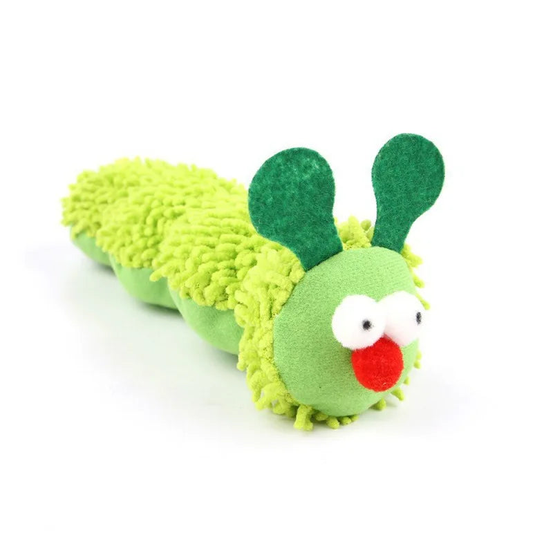 Plush Caterpillar Cat Toy – Soft & Bite-Resistant