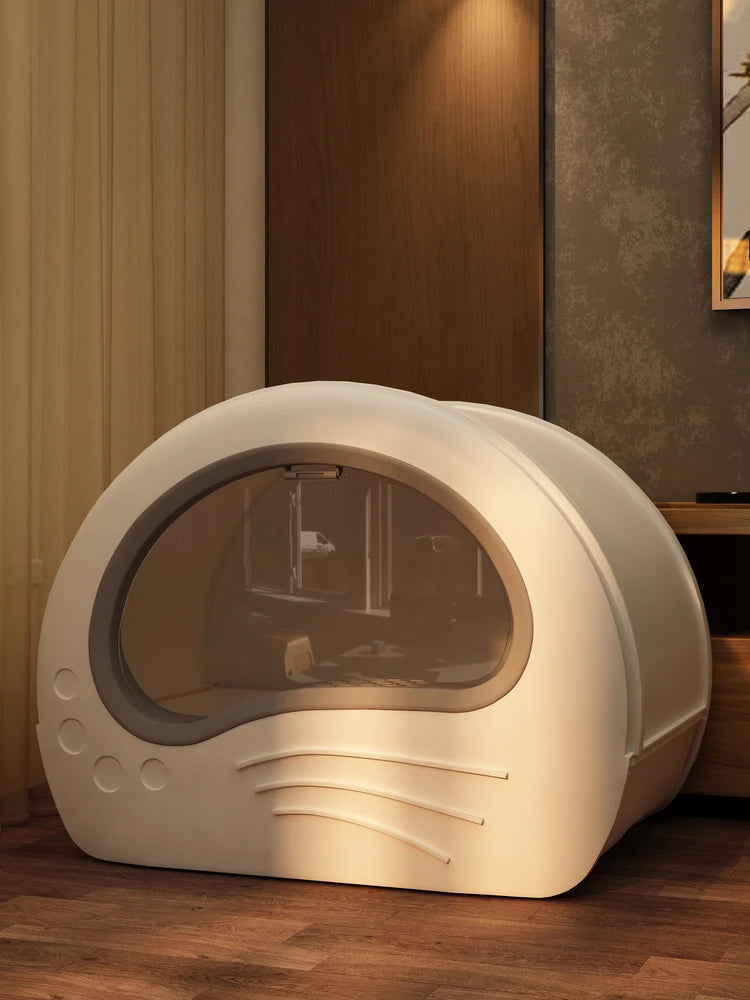 Spacious Fully Enclosed Cat Litter Box