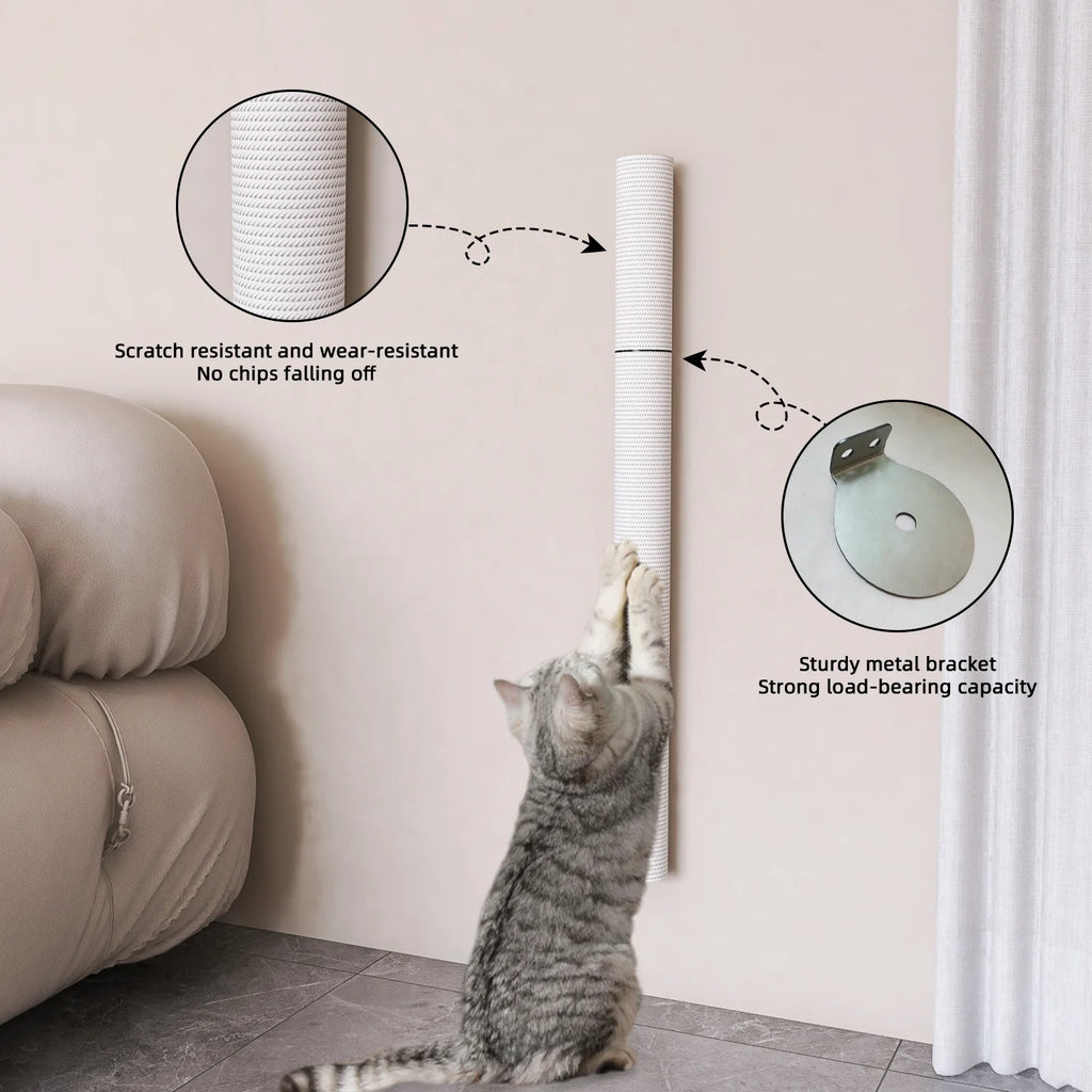 Wall-Mounted Cat Scratcher with Sisal Rope