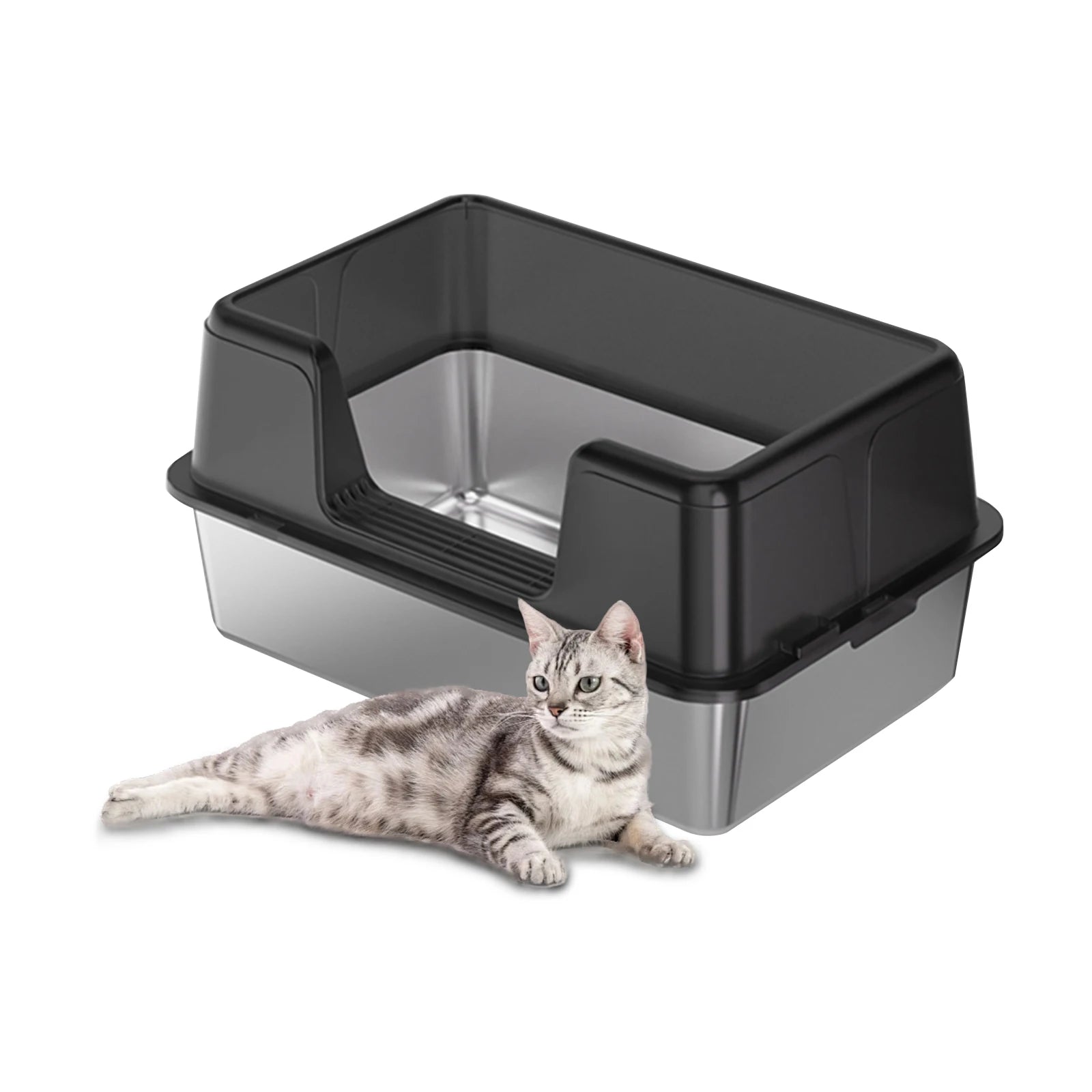 Stainless Steel Litter Box with Cover