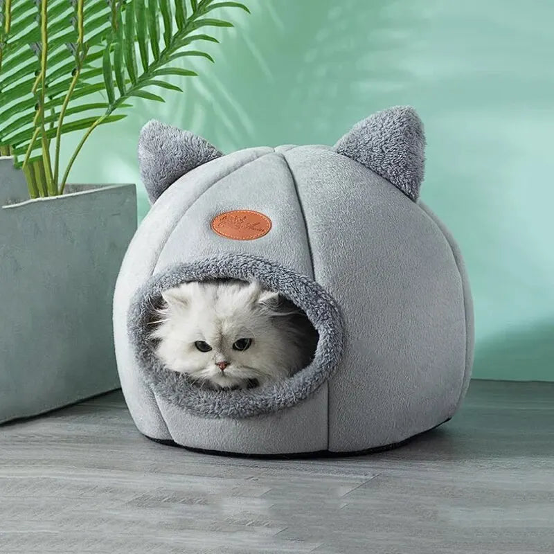 Cat Head-Shaped Warm Sleeping Cave
