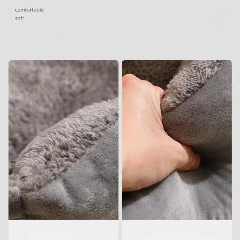Soft Plush Cat Bed with Sides