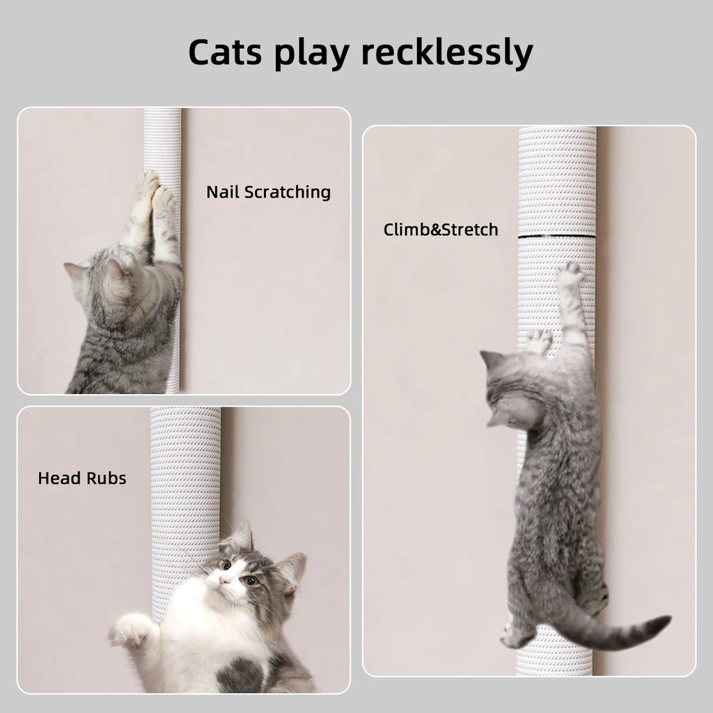 Wall-Mounted Cat Scratcher with Sisal Rope