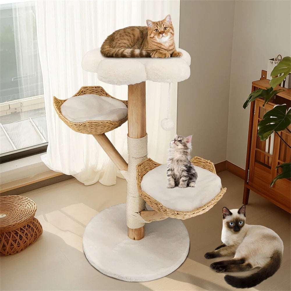 Willow Wood Cat Tree – Multi-Level Climbing Tower