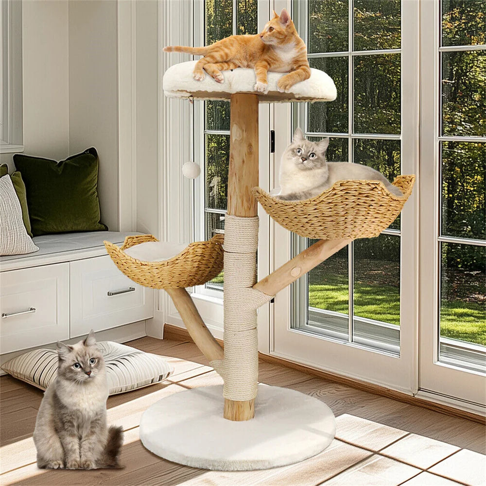 Willow Wood Cat Tree – Multi-Level Climbing Tower