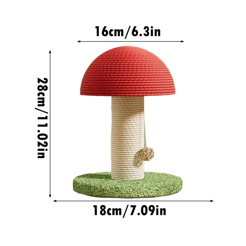 Mushroom Cat Scratching Post – Modern Sisal Design