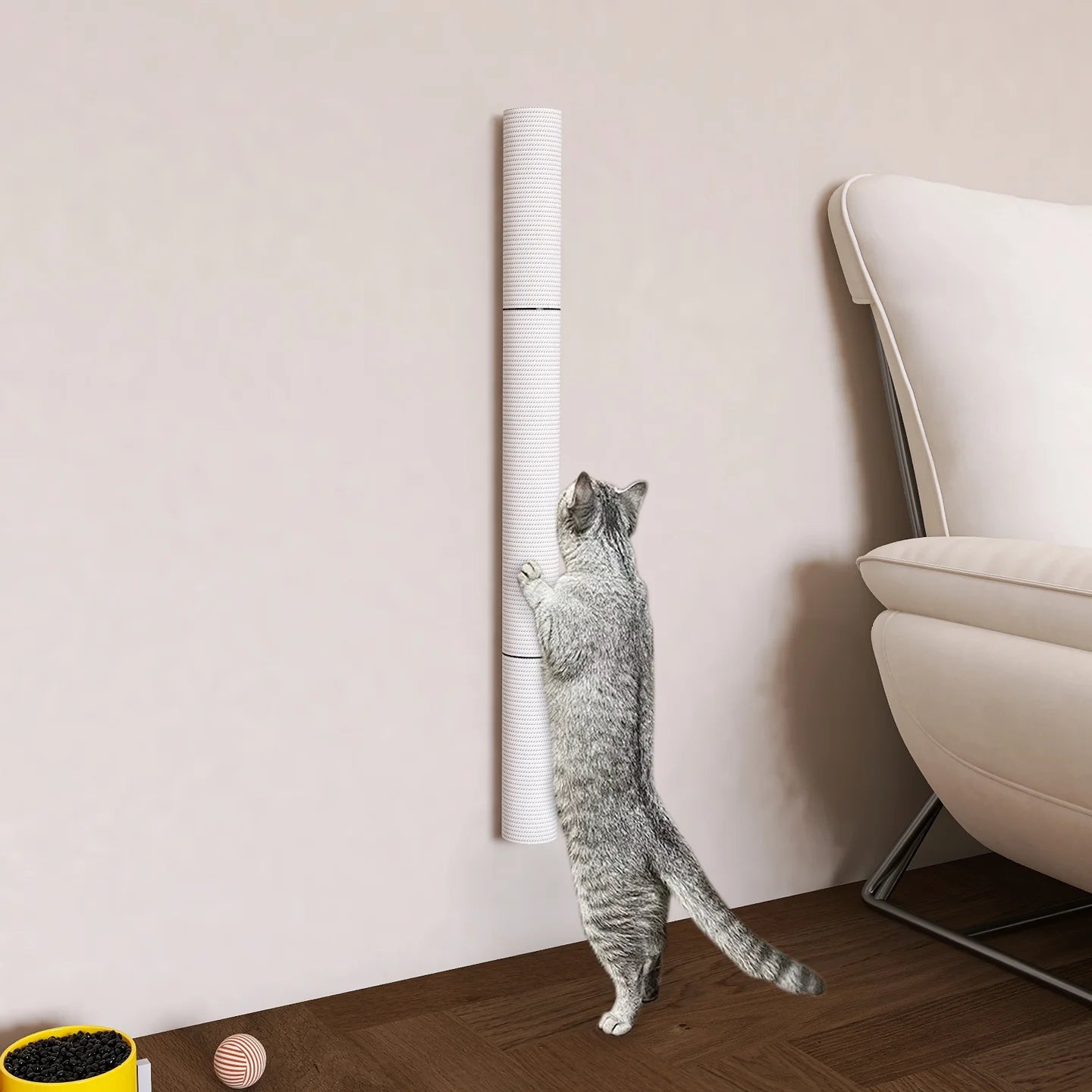 Wall-Mounted Cat Scratcher with Sisal Rope