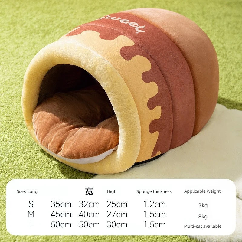 Warm Plush Cat Tunnel Bed