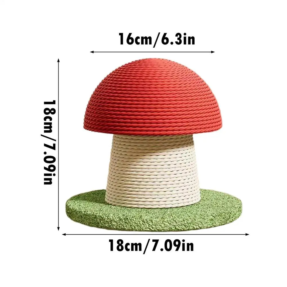 Mushroom Cat Scratching Post – Modern Sisal Design