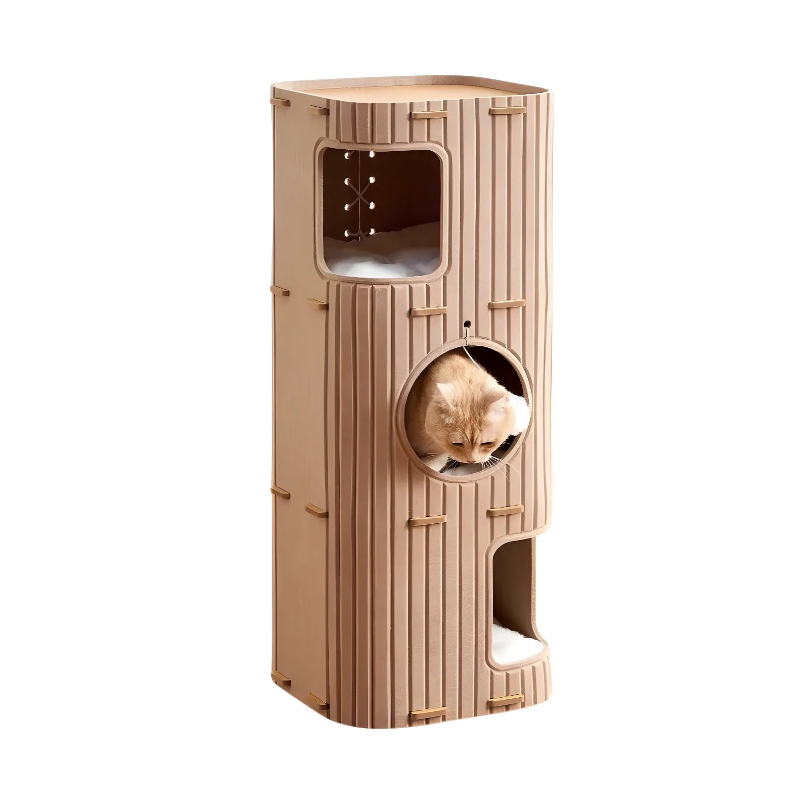Multifunctional 3-Level Cat Scratching Tower