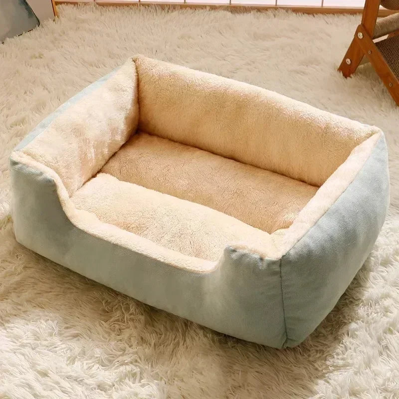 Soft Plush Cat Bed with Sides