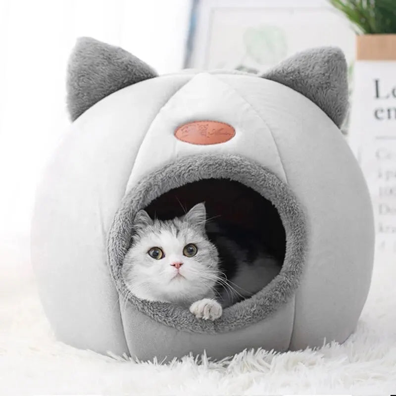 Cat Head-Shaped Warm Sleeping Cave