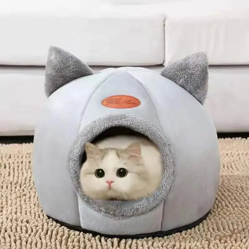 Cat Head-Shaped Warm Sleeping Cave