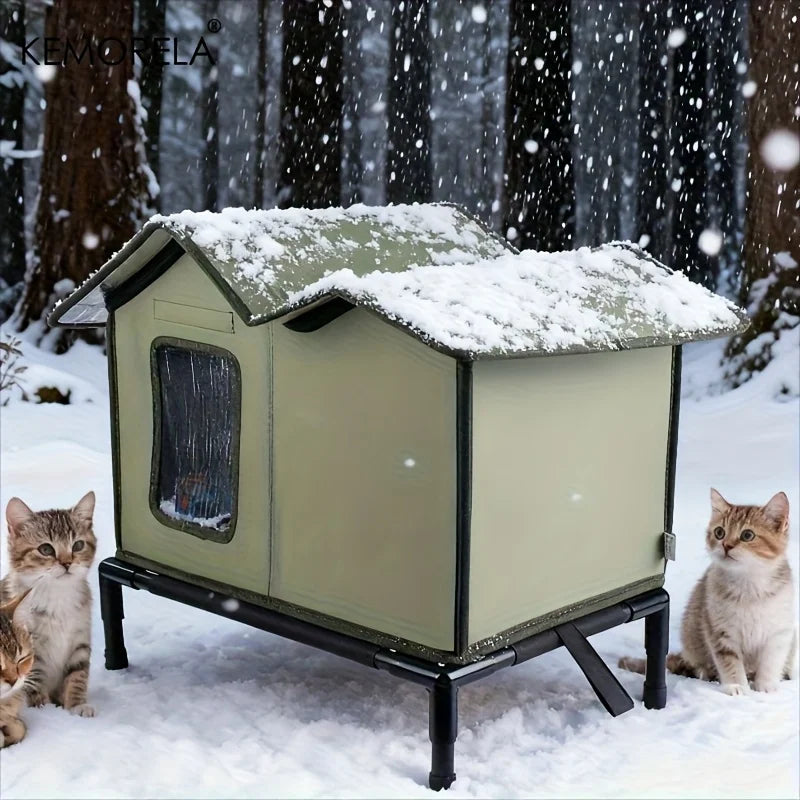 Outdoor Winter Raised Cat Shelter