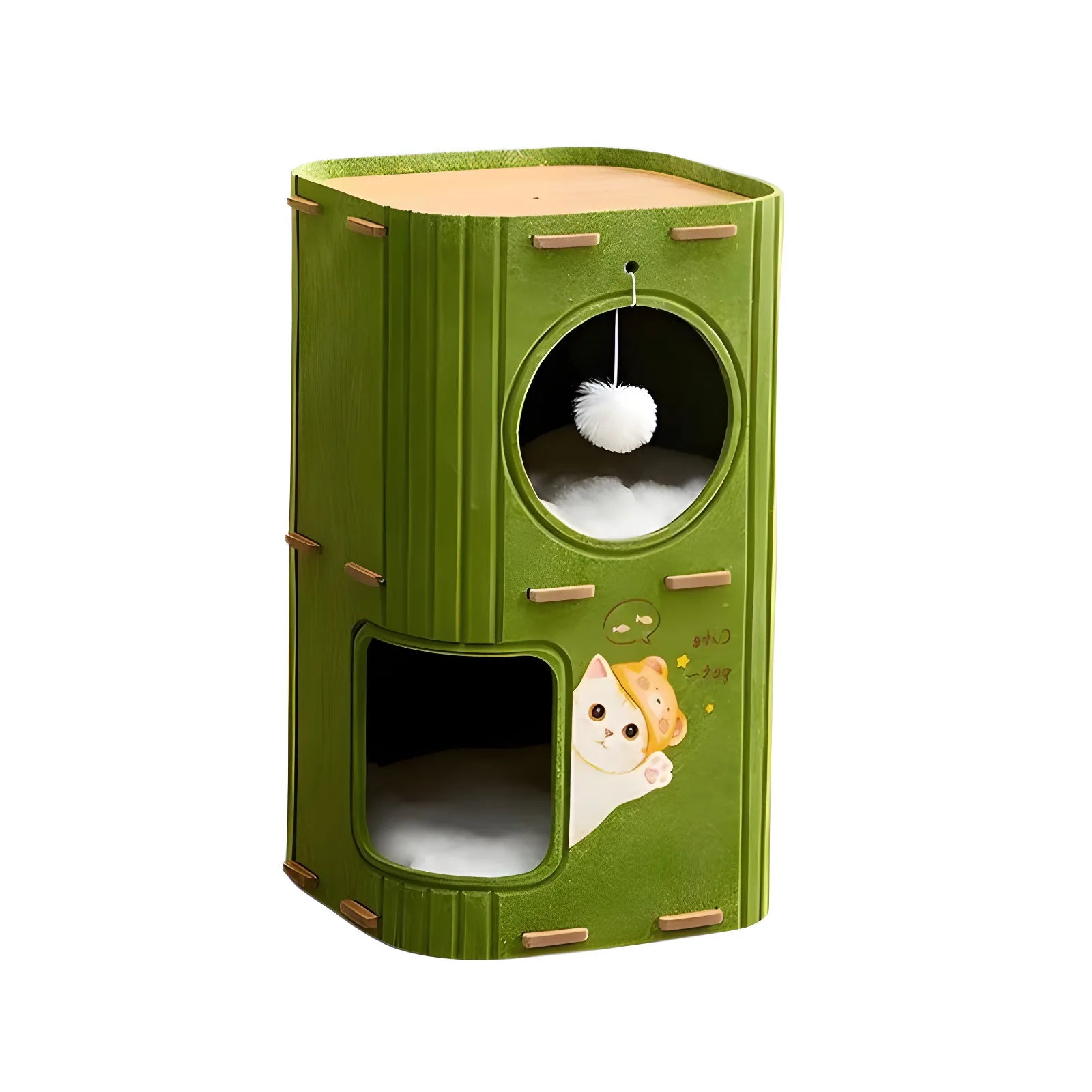 Multifunctional 3-Level Cat Scratching Tower