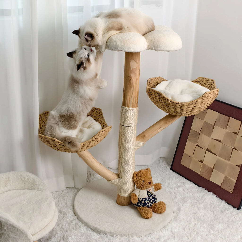Willow Wood Cat Tree – Multi-Level Climbing Tower