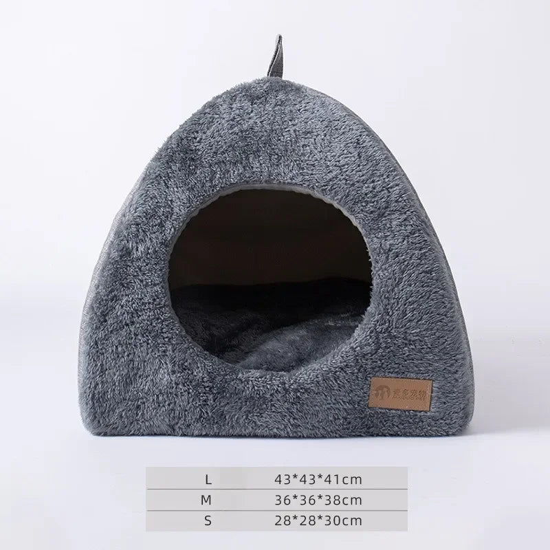 Warm Triangle Enclosed Cat Bed